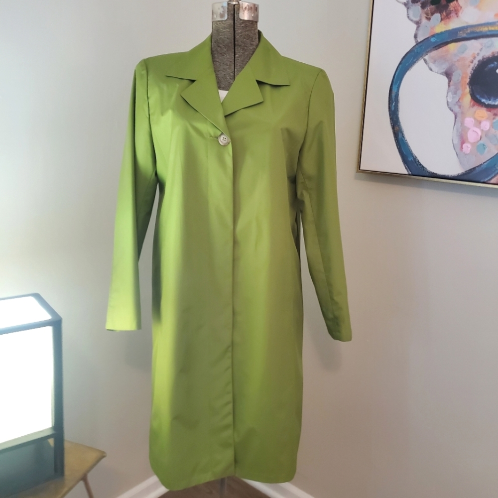 Harve Benard size 8 Green  Women's Trench Coat